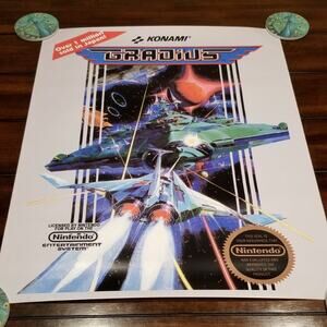 Poster - Gradius NES Cover Art (NEW) - Konami - Nintendo